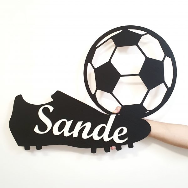 Bota de fútbol con nombre personalizado