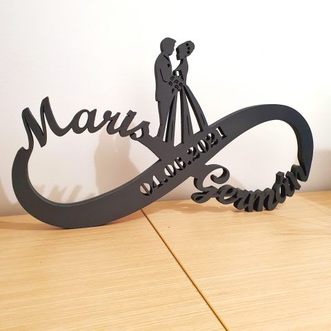Infinito recuerdo de novios boda metacrilato
