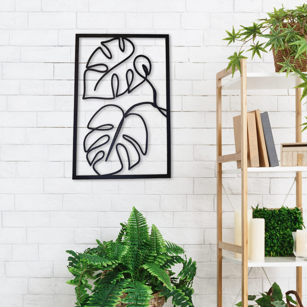 Cuadro hojas de monstera - Imagen 4